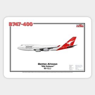 Boeing B747-400 - Qantas Airways "Old Colours" (Art Print) Sticker